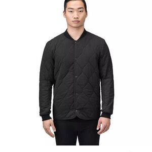 Men's Quilted Black Bomber Jacket